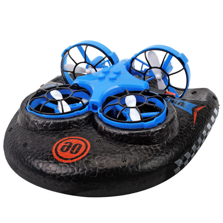 3-in-1 RC Hovercraft Drone Water, Land & Air Stunt Vehicle with 360° Flips, 6-Axis Gyro & Remote Control