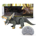 RC Triceratops Dinosaur Toy Remote Control Walking Dinosaur with Realistic Movement & Rechargeable Battery for Kids