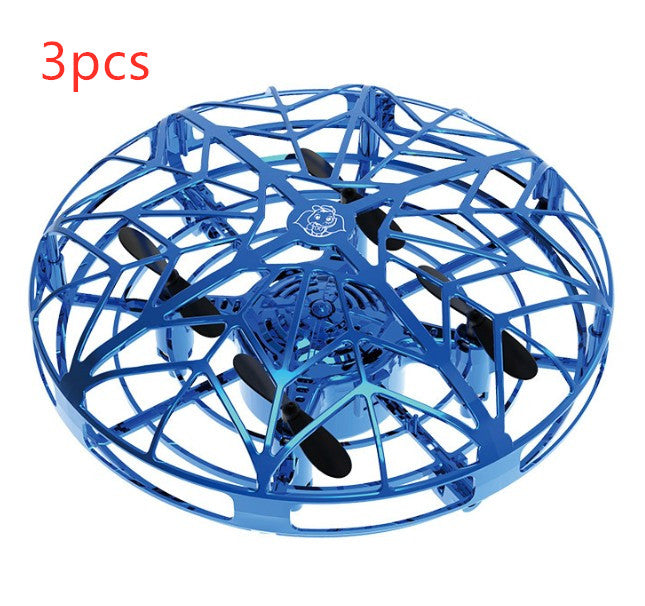 Mini UFO Flying Drone Infrared Induction RC Helicopter Toy with Hand Sensor Control & Auto Hover for Kids