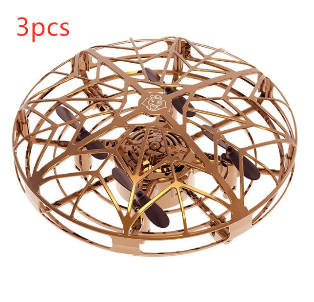 Mini UFO Flying Drone Infrared Induction RC Helicopter Toy with Hand Sensor Control & Auto Hover for Kids