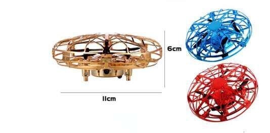 Mini UFO Flying Drone Infrared Induction RC Helicopter Toy with Hand Sensor Control & Auto Hover for Kids