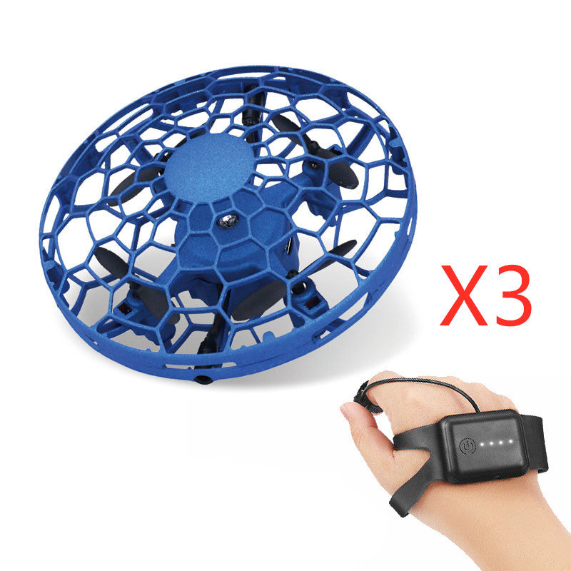Mini UFO Flying Drone Infrared Induction RC Helicopter Toy with Hand Sensor Control & Auto Hover for Kids