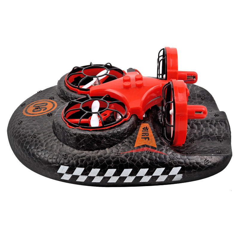 3-in-1 RC Hovercraft Drone Water, Land & Air Stunt Vehicle with 360° Flips, 6-Axis Gyro & Remote Control