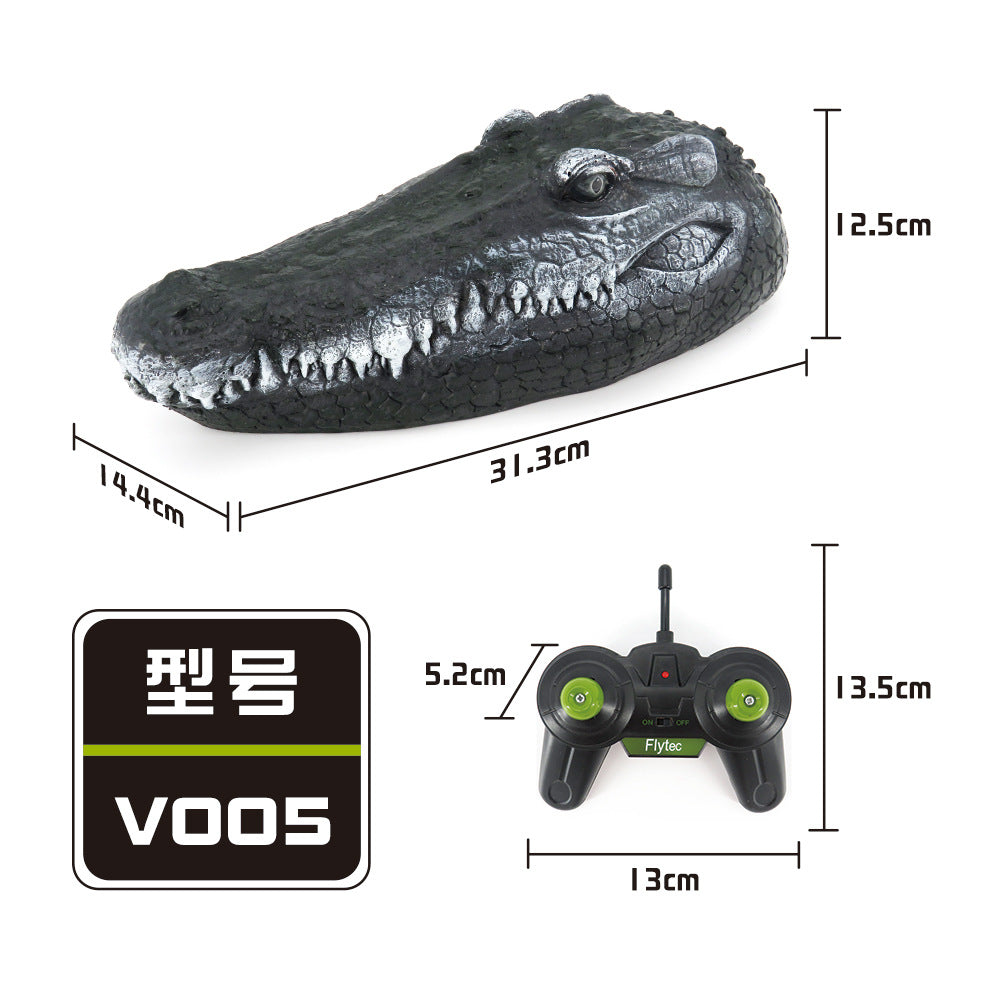 RC Crocodile Head Boat Realistic Remote Control Water Racing Toy for Kids with High-Speed Movement