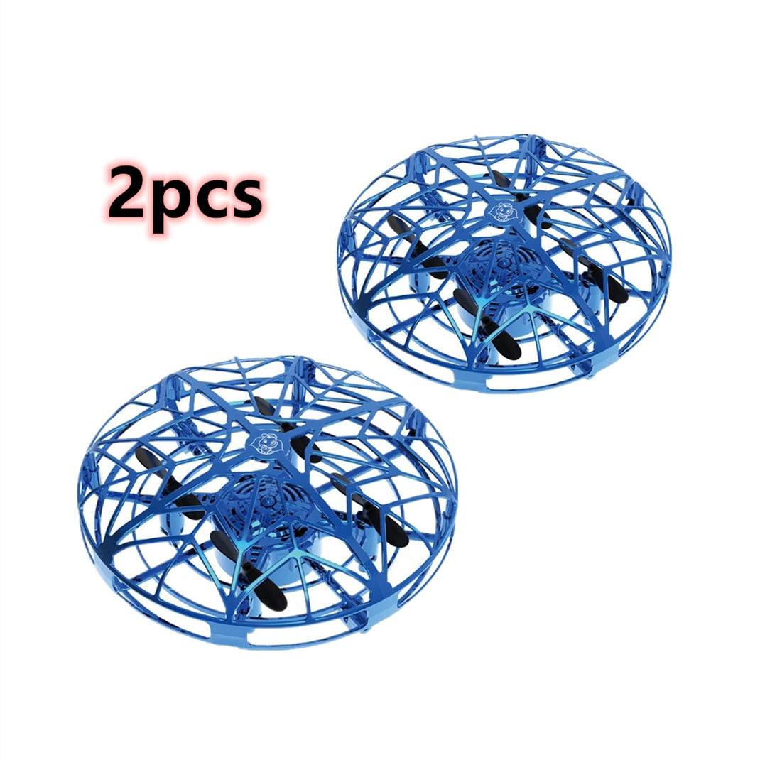Mini UFO Flying Drone Infrared Induction RC Helicopter Toy with Hand Sensor Control & Auto Hover for Kids