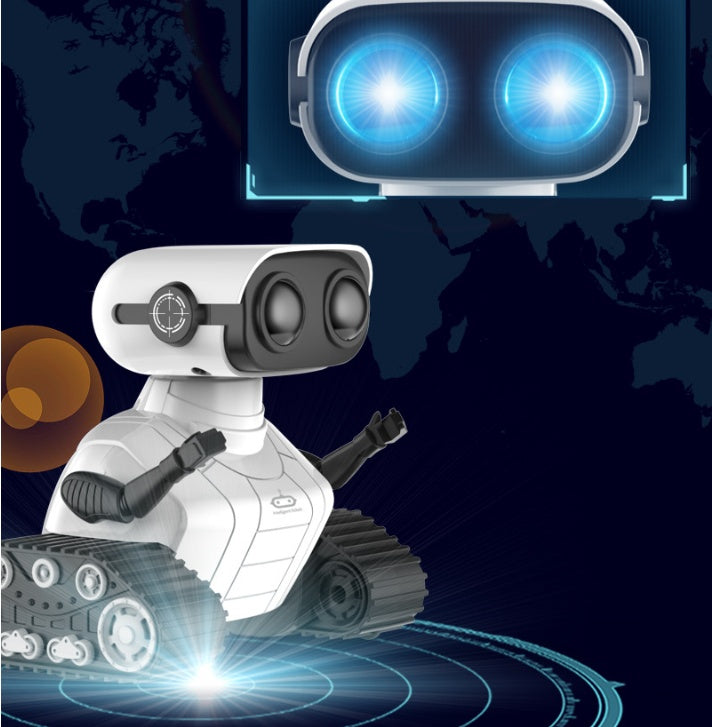 USB Rechargeable RC Robot Toy Interactive Walking Robot with Remote Control, Lights & Sound for Kids