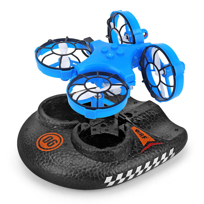 3-in-1 RC Hovercraft Drone Water, Land & Air Stunt Vehicle with 360° Flips, 6-Axis Gyro & Remote Control