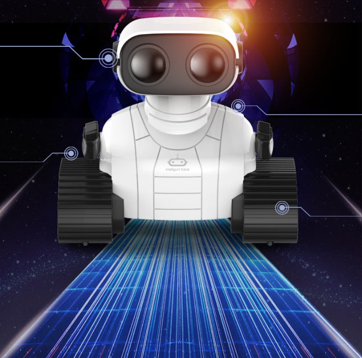 USB Rechargeable RC Robot Toy Interactive Walking Robot with Remote Control, Lights & Sound for Kids