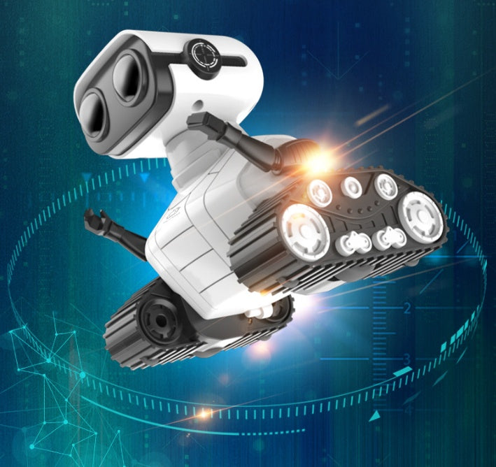 USB Rechargeable RC Robot Toy Interactive Walking Robot with Remote Control, Lights & Sound for Kids